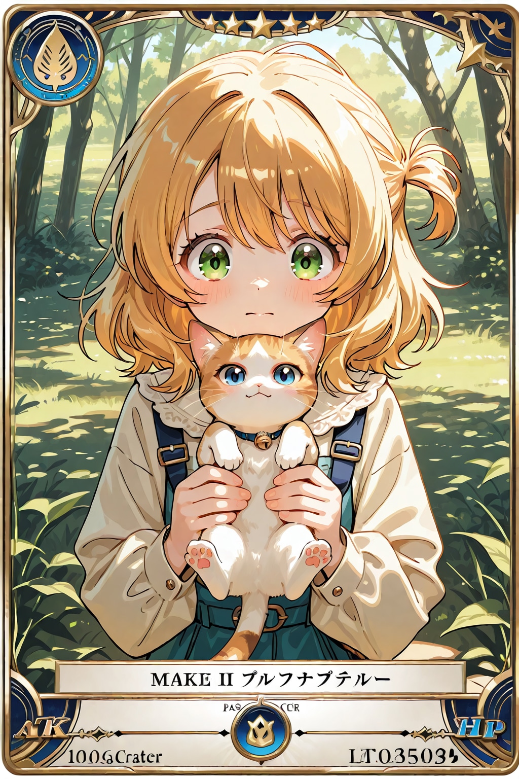 猫を抱く