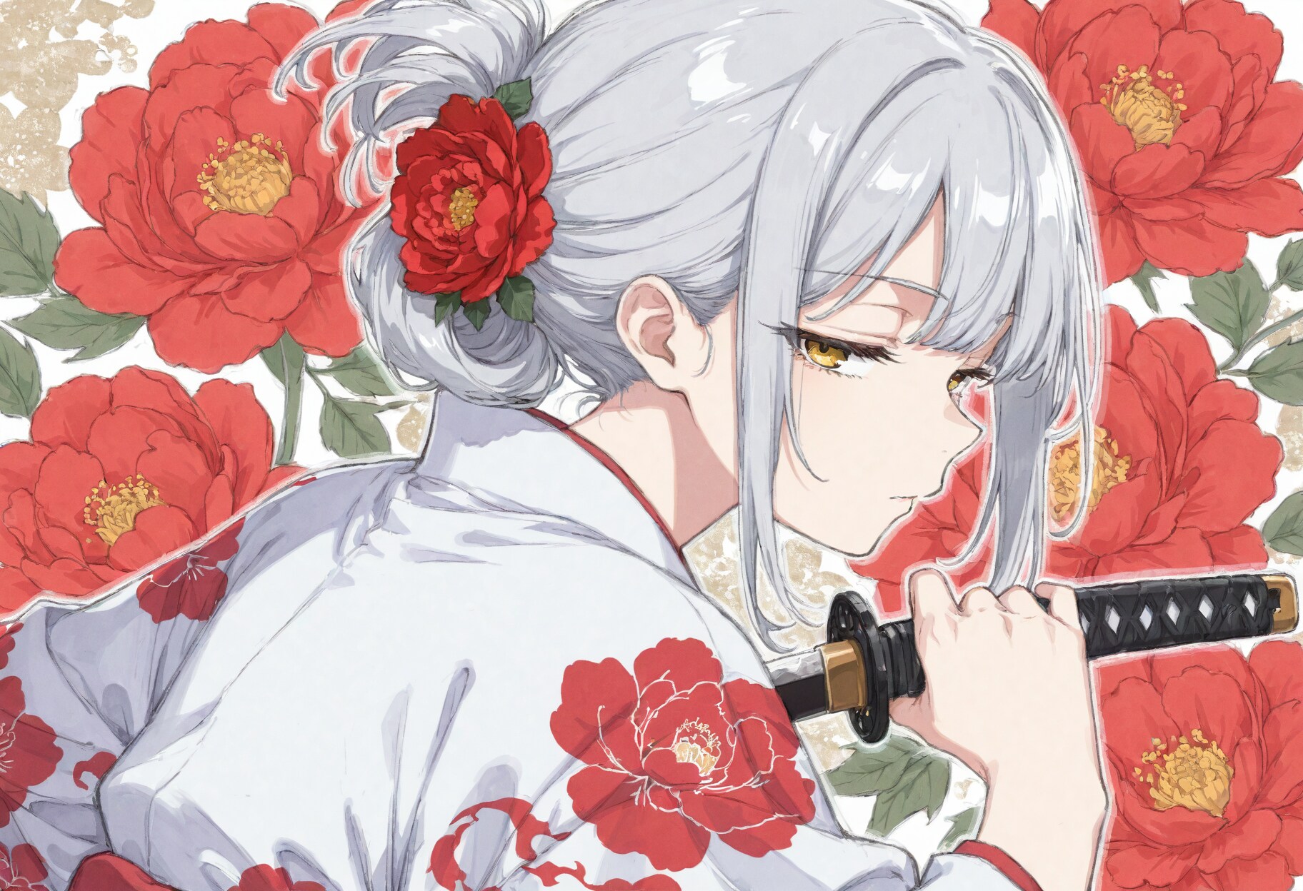 看板娘　flowers
