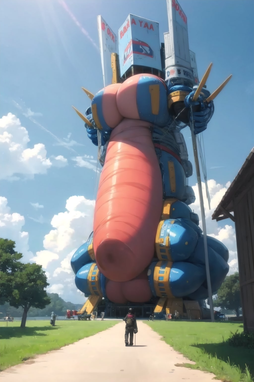 謎の女性型巨大ロボ