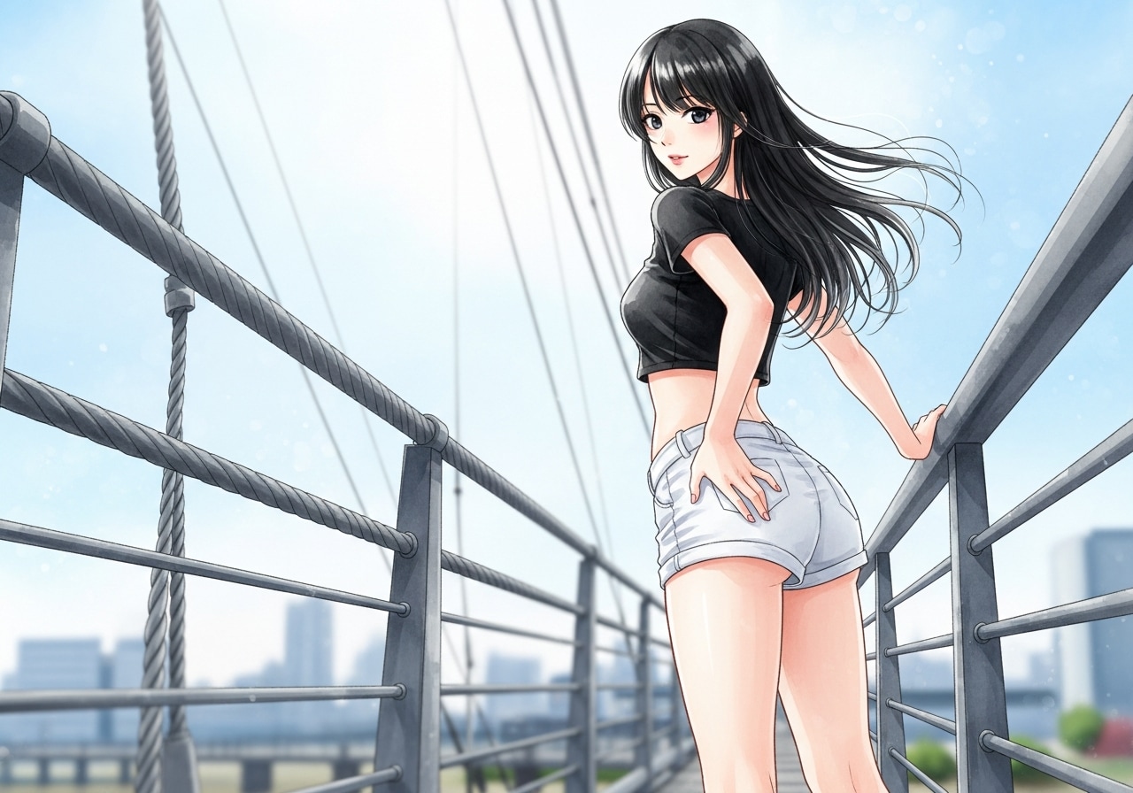 振り返る少女 | の人気AIイラスト・グラビア