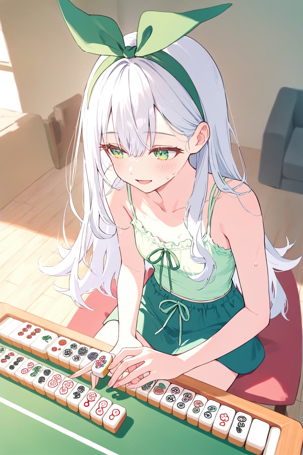 麻雀漫画にハマって真似しだした子