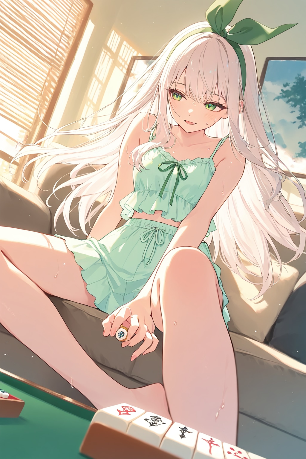 麻雀漫画にハマって真似しだした子