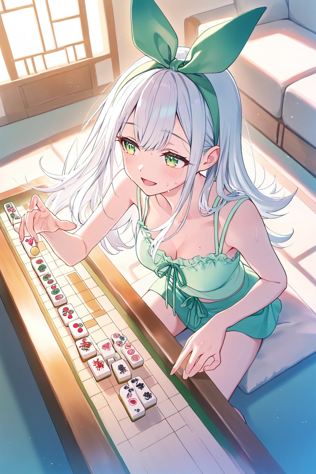 麻雀漫画にハマって真似しだした子