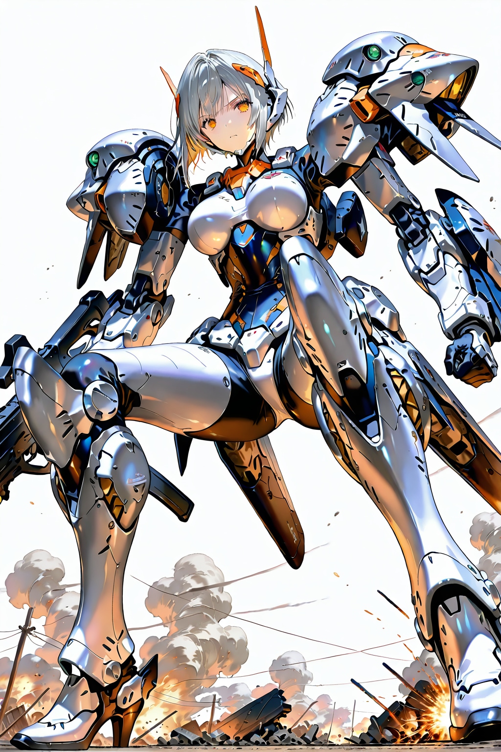 戦地に投入されたメカ娘 | の人気AIイラスト・グラビア