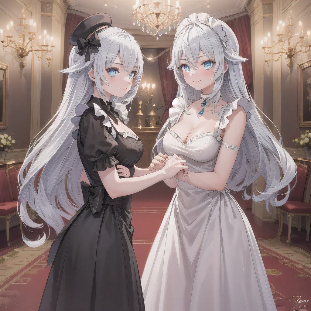 銀髪ロングでメイド服の少女１９