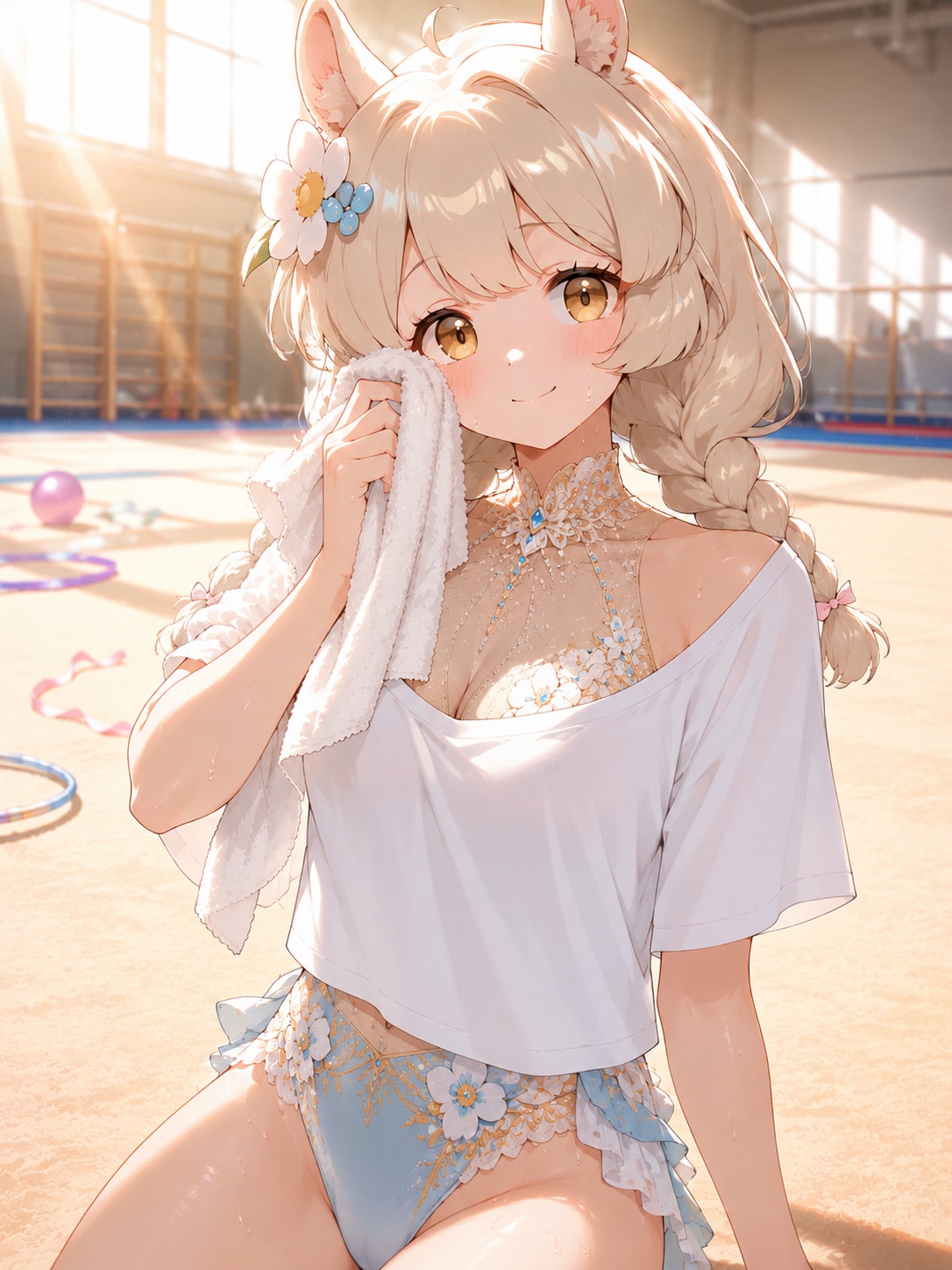 練習後のアルパカちゃん