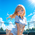 テニス少女と風のいたずら 4枚目