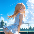 テニス少女と風のいたずら 3枚目