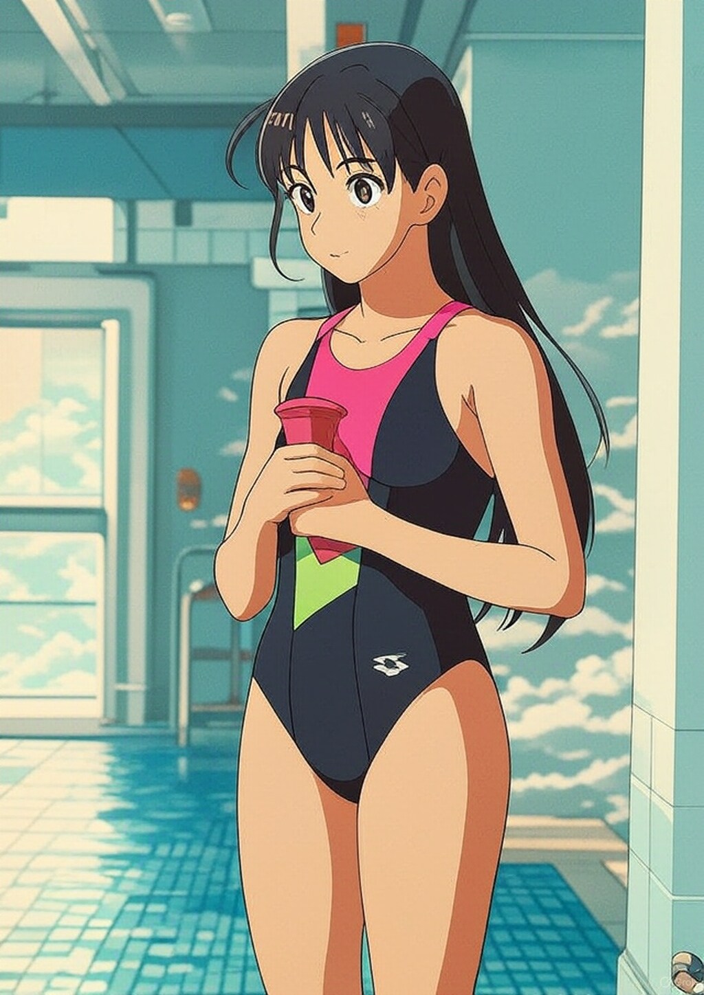 若いころの宮沢りえをGrokで京アニ風に画像生成してもらった。Ⅱ