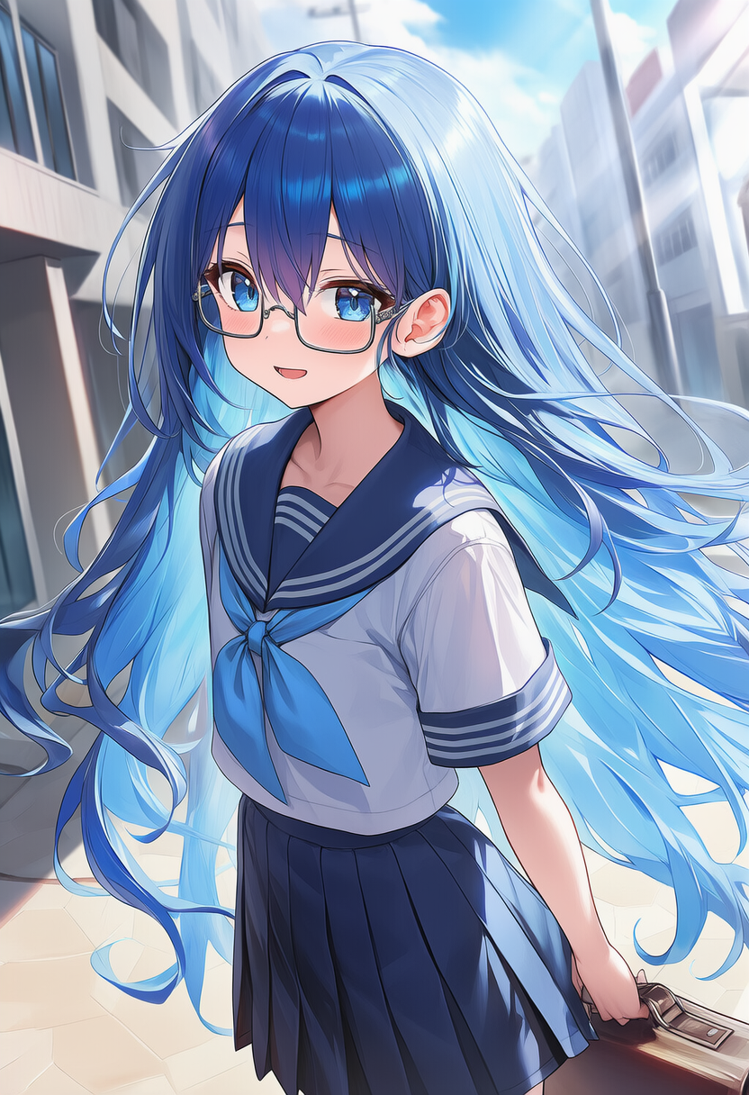 魔法少女（青）　変身前