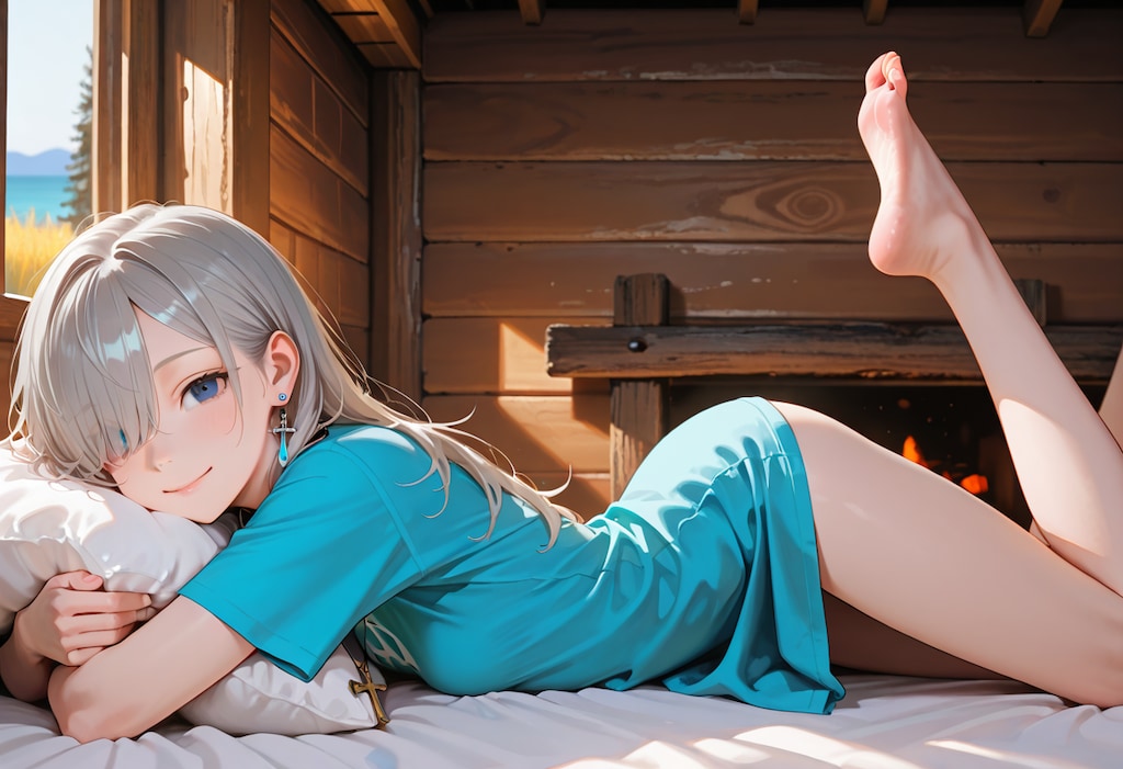 由璃亜 Oversized T-shirt (6)