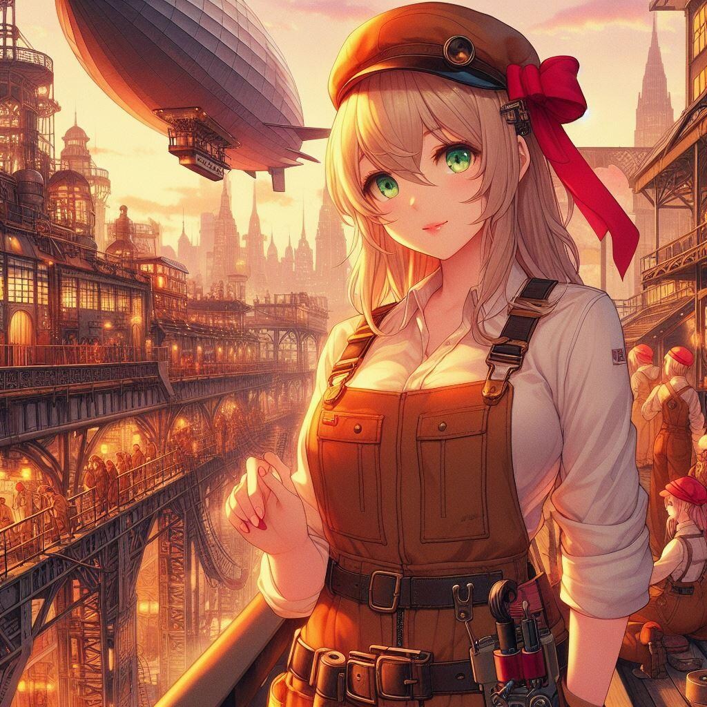 スチームパンクシティに出張中の凪咲さん