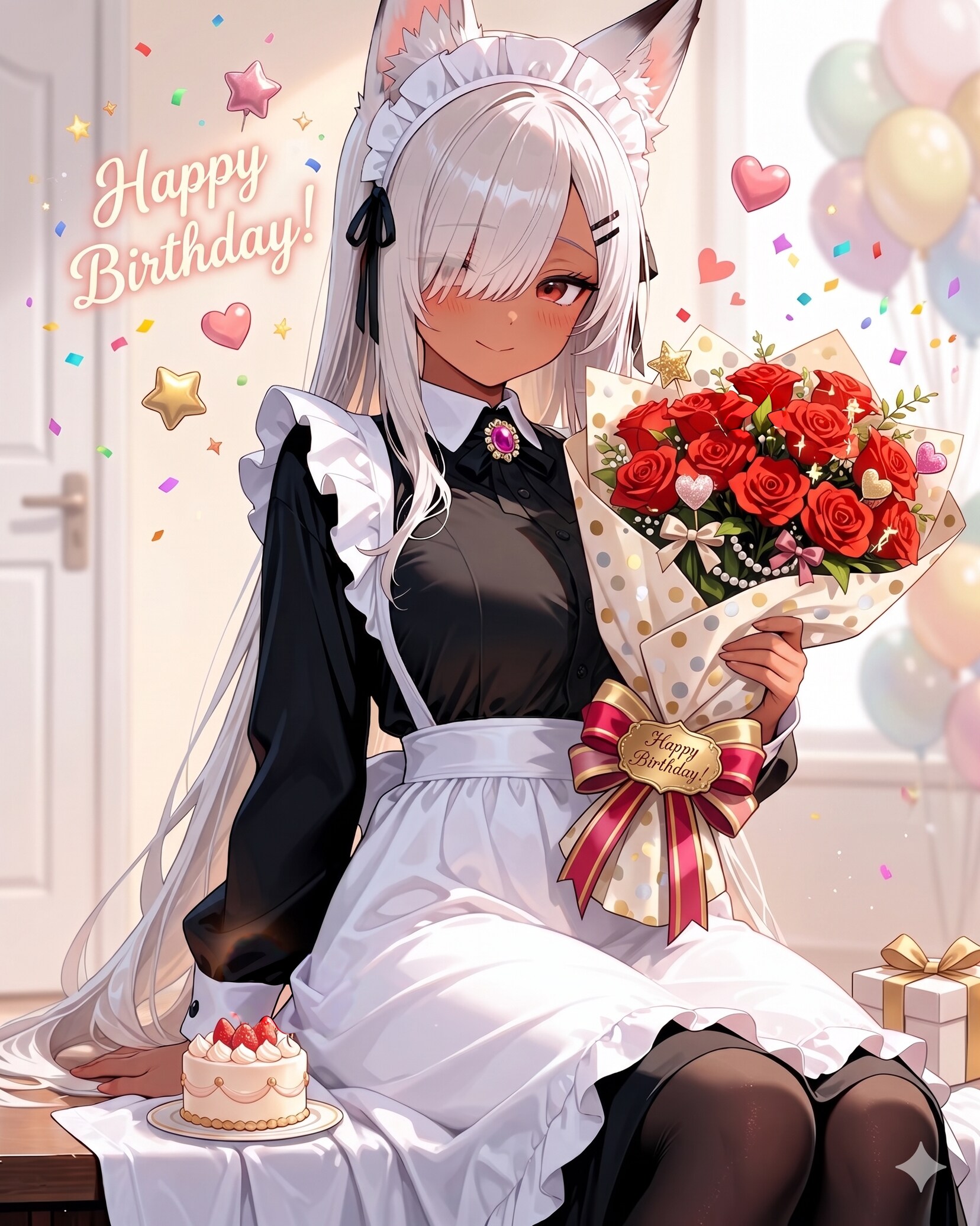 Armaさん家の紫苑さん誕生日お祝いFA | の人気AIイラスト・グラビア