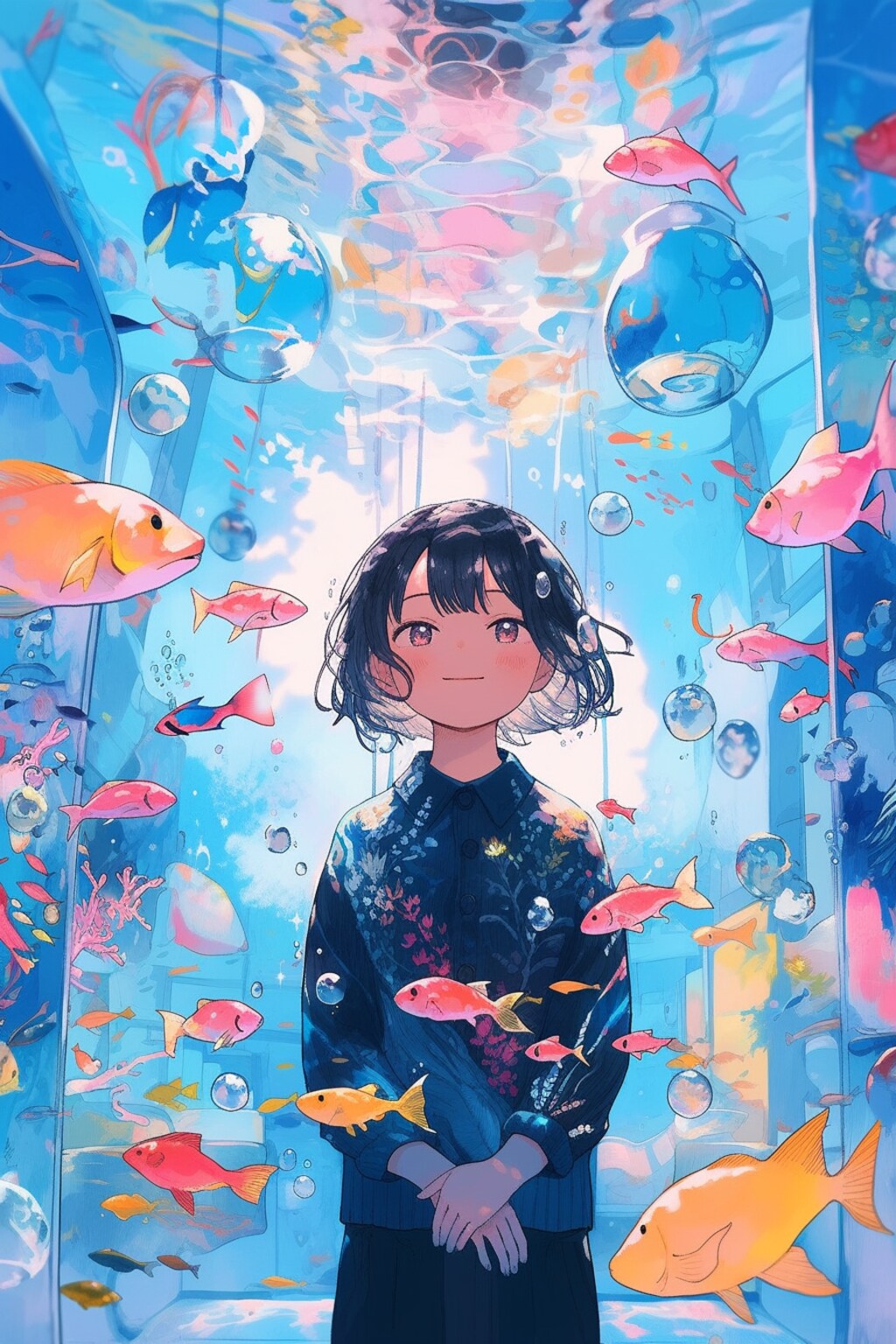 水の中って色んな音がいっぱいって笑う姉さん