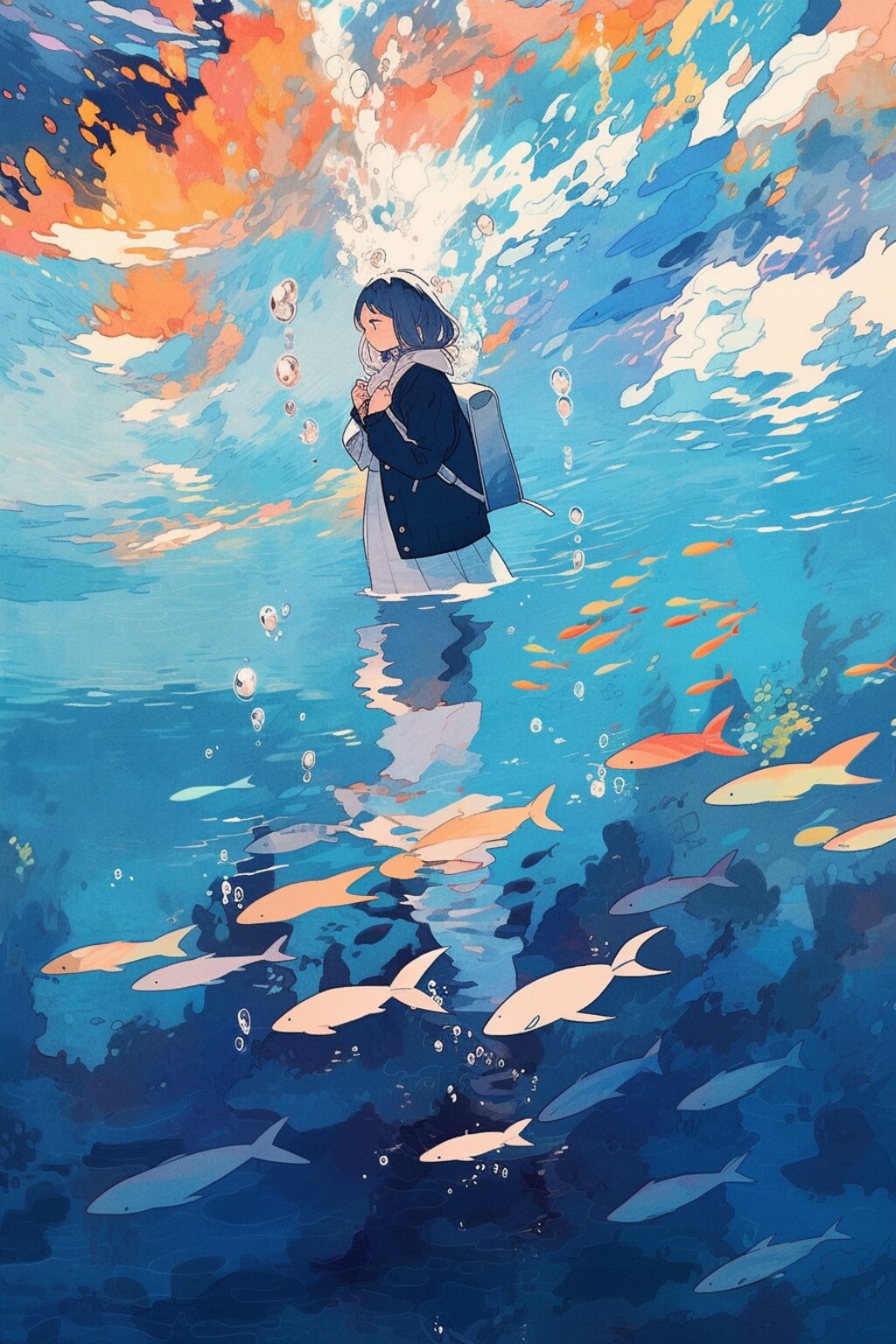 水の中って色んな音がいっぱいって笑う姉さん