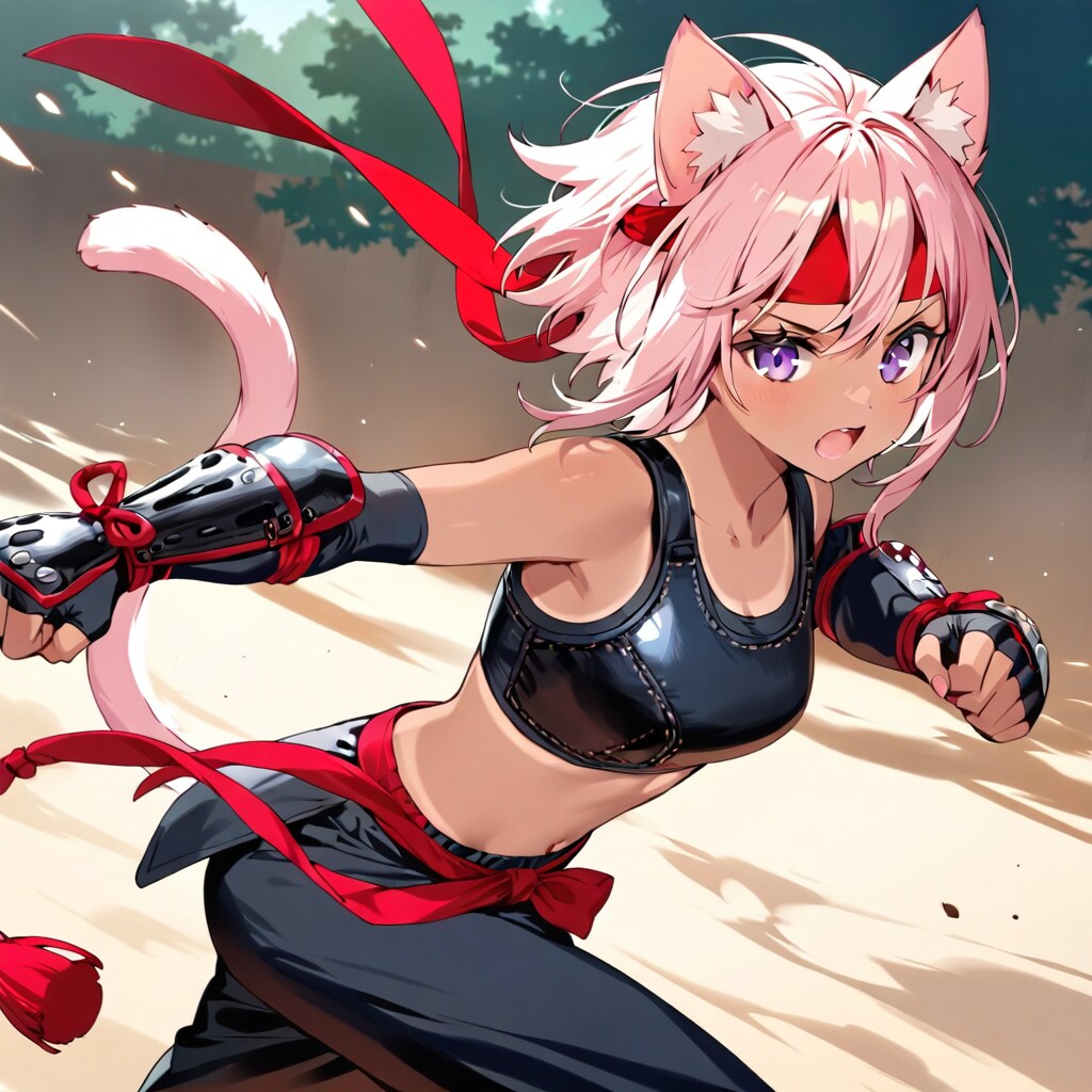 猫娘の武闘家　は　攻撃を仕掛けた！