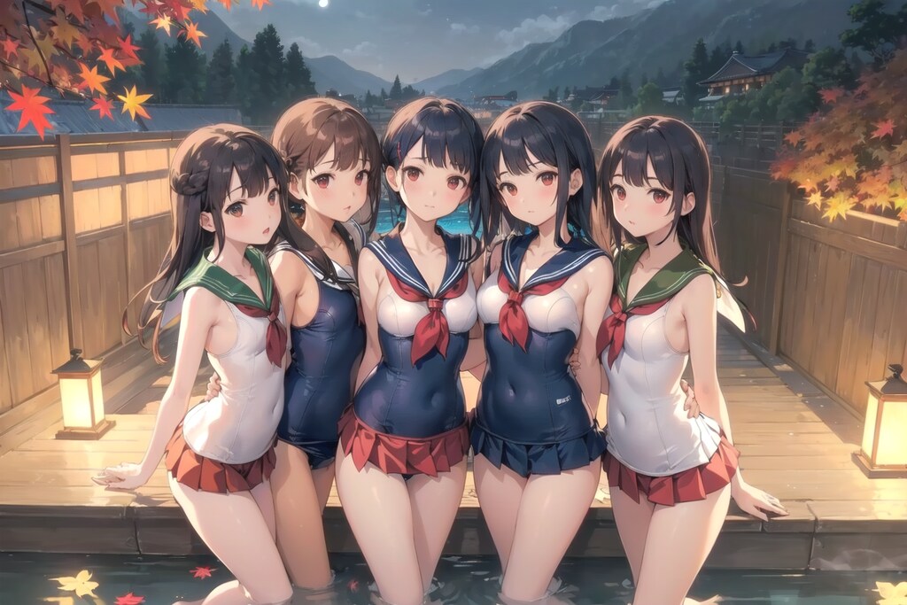 セーラースク水5人組