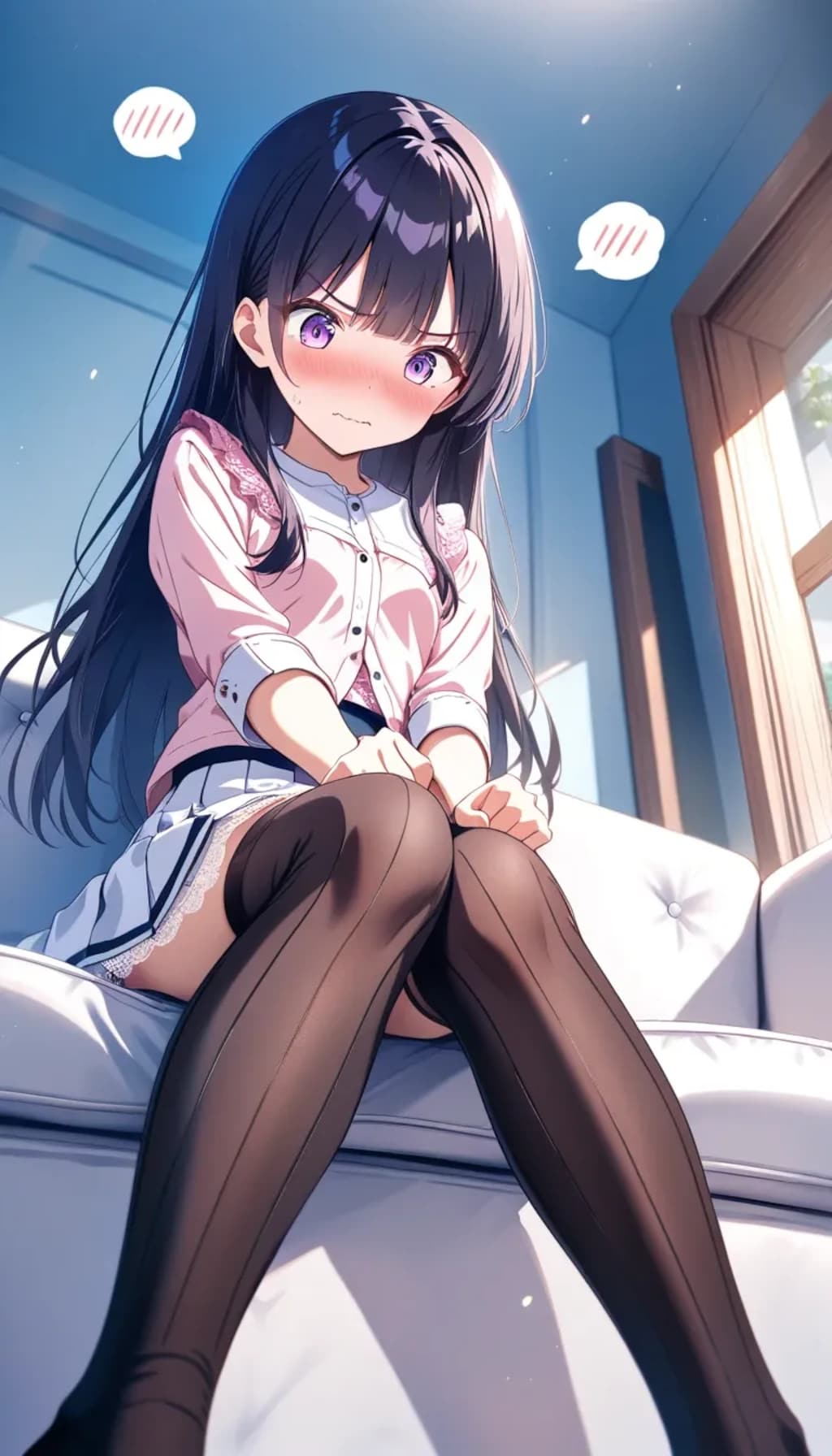 彼氏君の部屋『ええーっと、朝シャンしたし、下着は新しいのだし、べ、別に初めてじゃないし……大丈夫な、はず！』カイリ（妹ちゃん）