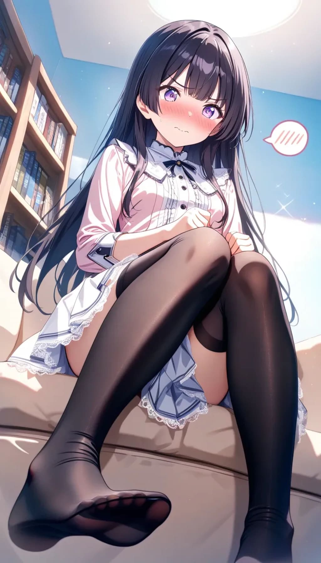 彼氏君の部屋『ええーっと、朝シャンしたし、下着は新しいのだし、べ、別に初めてじゃないし……大丈夫な、はず！』カイリ（妹ちゃん）