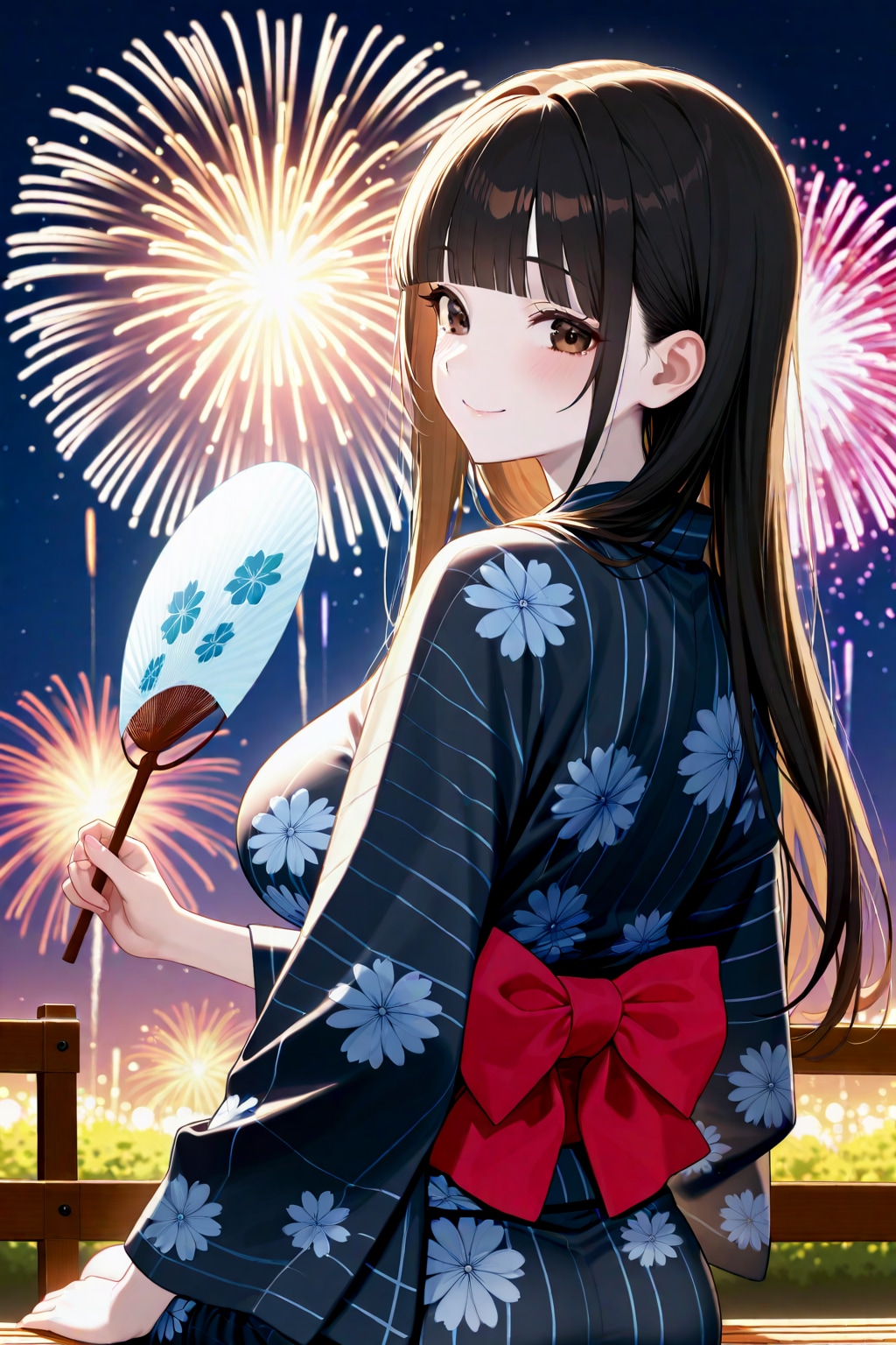 サキちゃんと花火デート