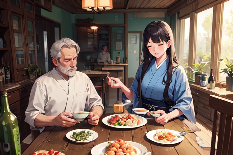 ♂「飯はまだかのう・・」