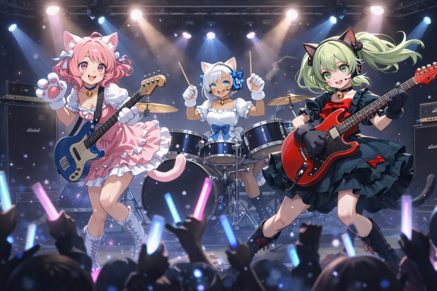 ニクキュ〜ズの年越しライブ | の人気AIイラスト・グラビア