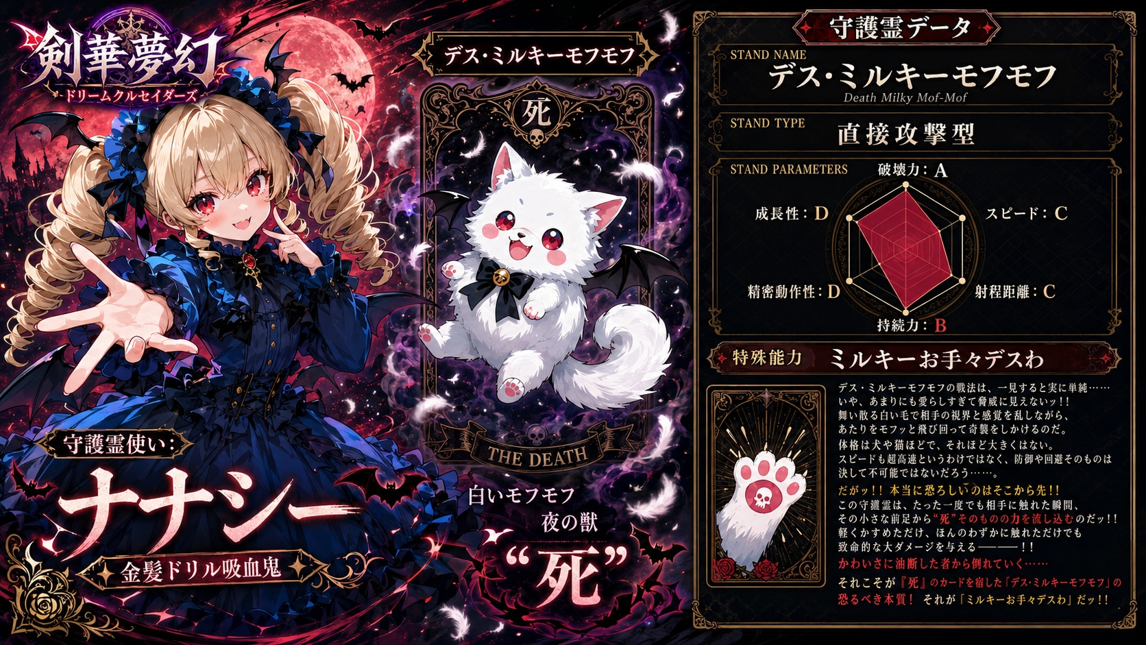 守護霊『デス・ミルキーモフモフ』　-剣華夢幻 ドリームクルセイダーズ-