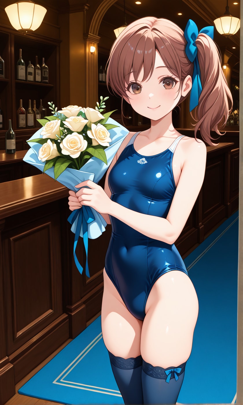 スク水キャバクラを卒業するスク水サイドポニー女子