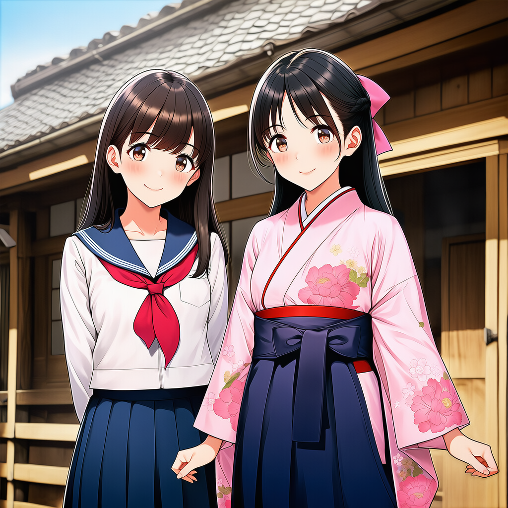 袴とセーラー服