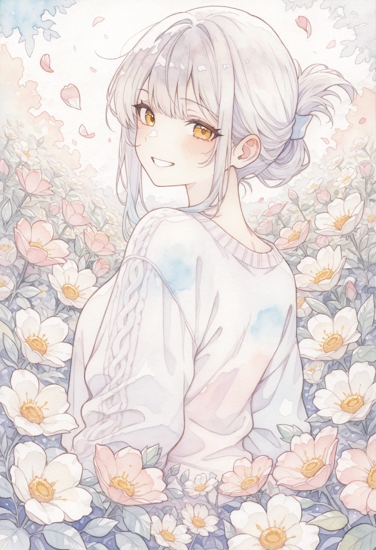 看板娘　flowers | の人気AIイラスト・グラビア