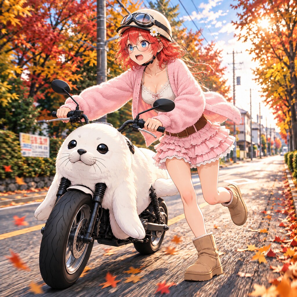 秋風を駆ける、白い相棒