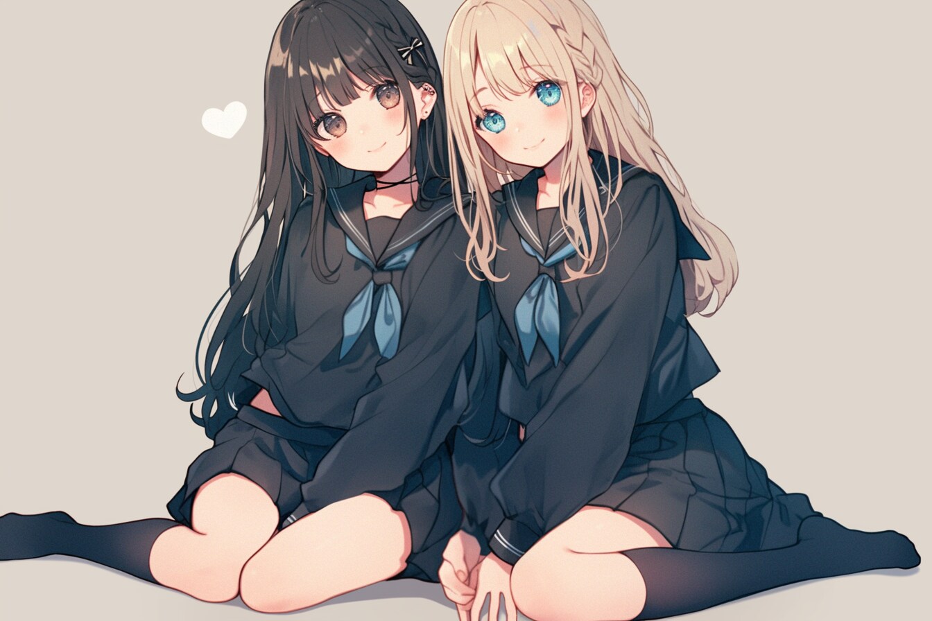 二人のJK37 | の人気AIイラスト・グラビア