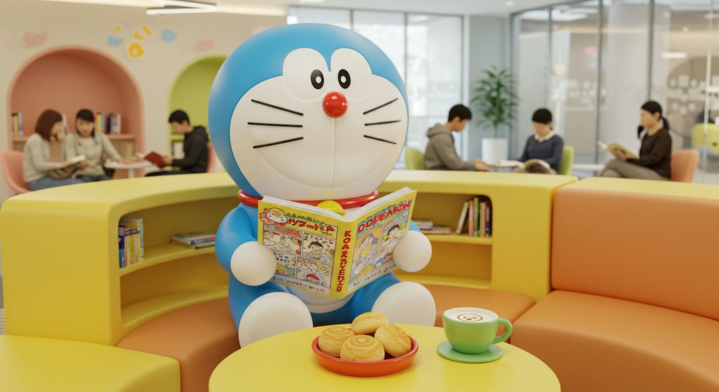 読書するドラえもん