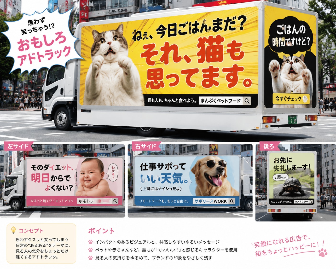 思わず笑ってしまうアドトラック