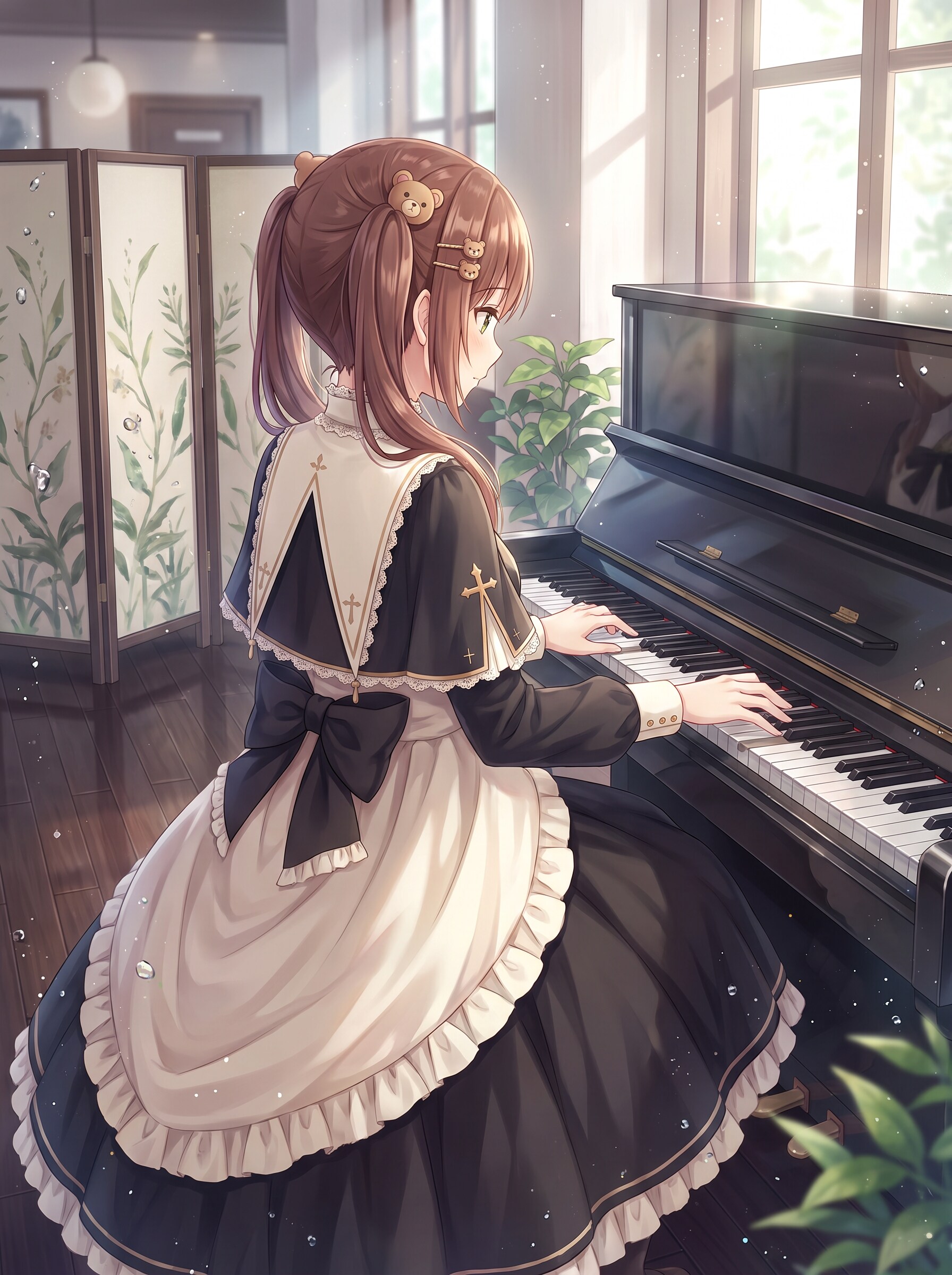 鍵盤に舞う薔薇夢 | の人気AIイラスト・グラビア