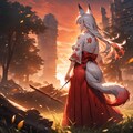 お狐様の散歩風景 2枚目