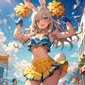 うさぎ耳チアリーダー250925 4枚目