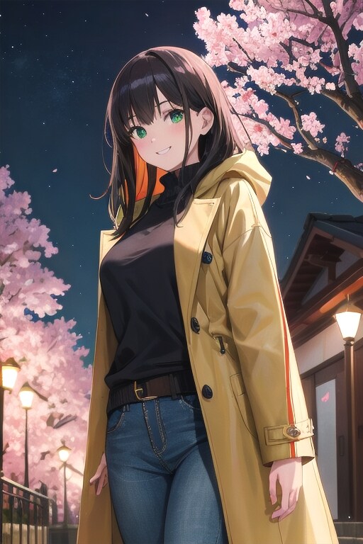 黄色いコートの彼女 | の人気AIイラスト・グラビア