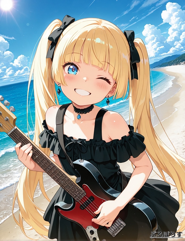 金髪ゴスロリギタリスト娘