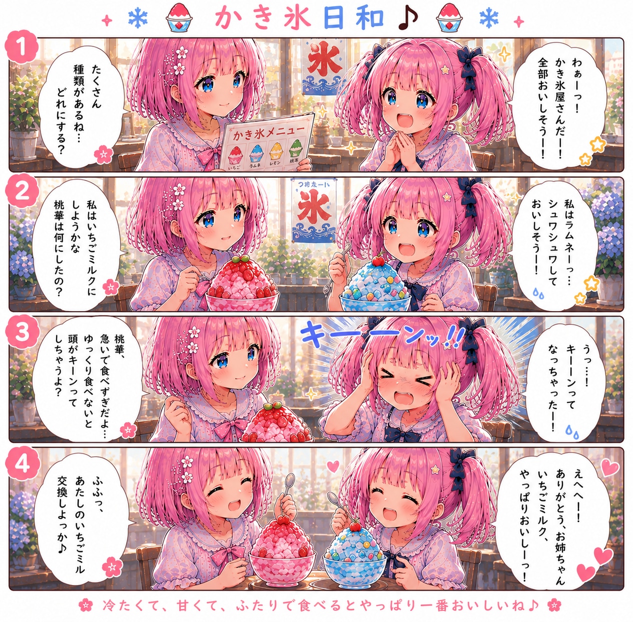 桃花と桃華の何でもない日常⑤ | の人気AIイラスト・グラビア