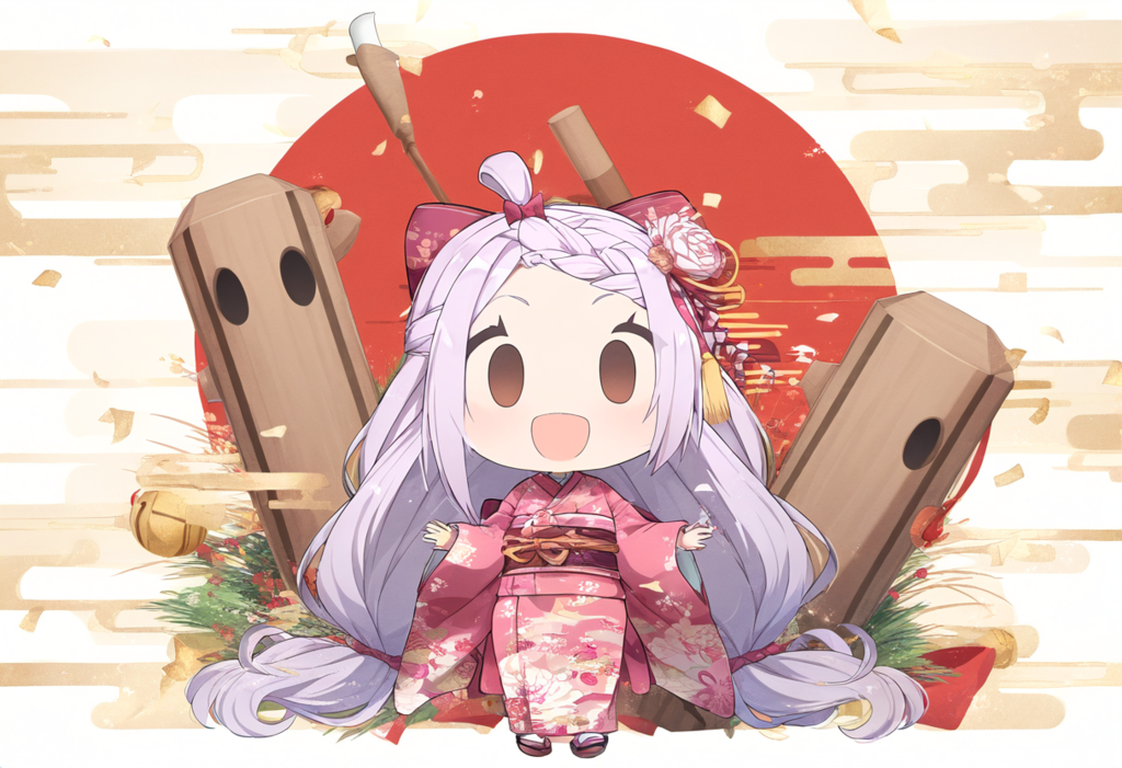 ハニワ顔のちび正月