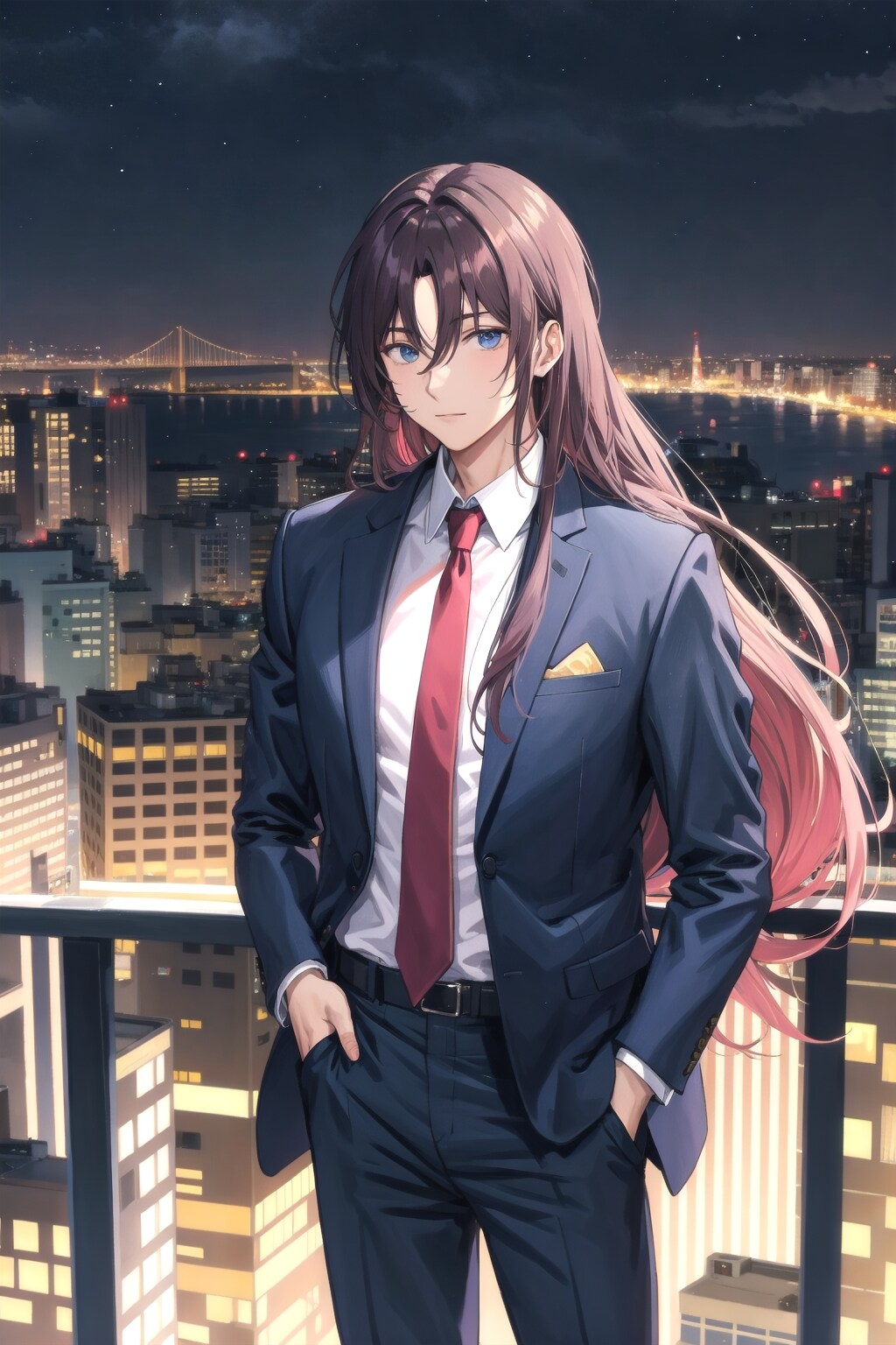 長髪男性