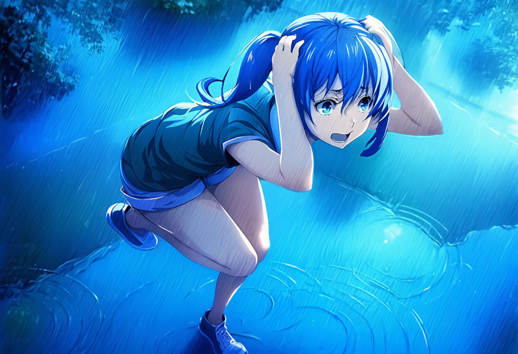 突然どしゃ降り