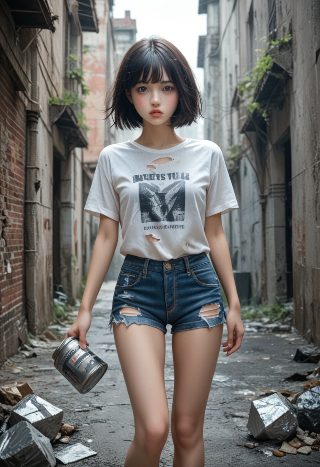 廃墟の美少女
