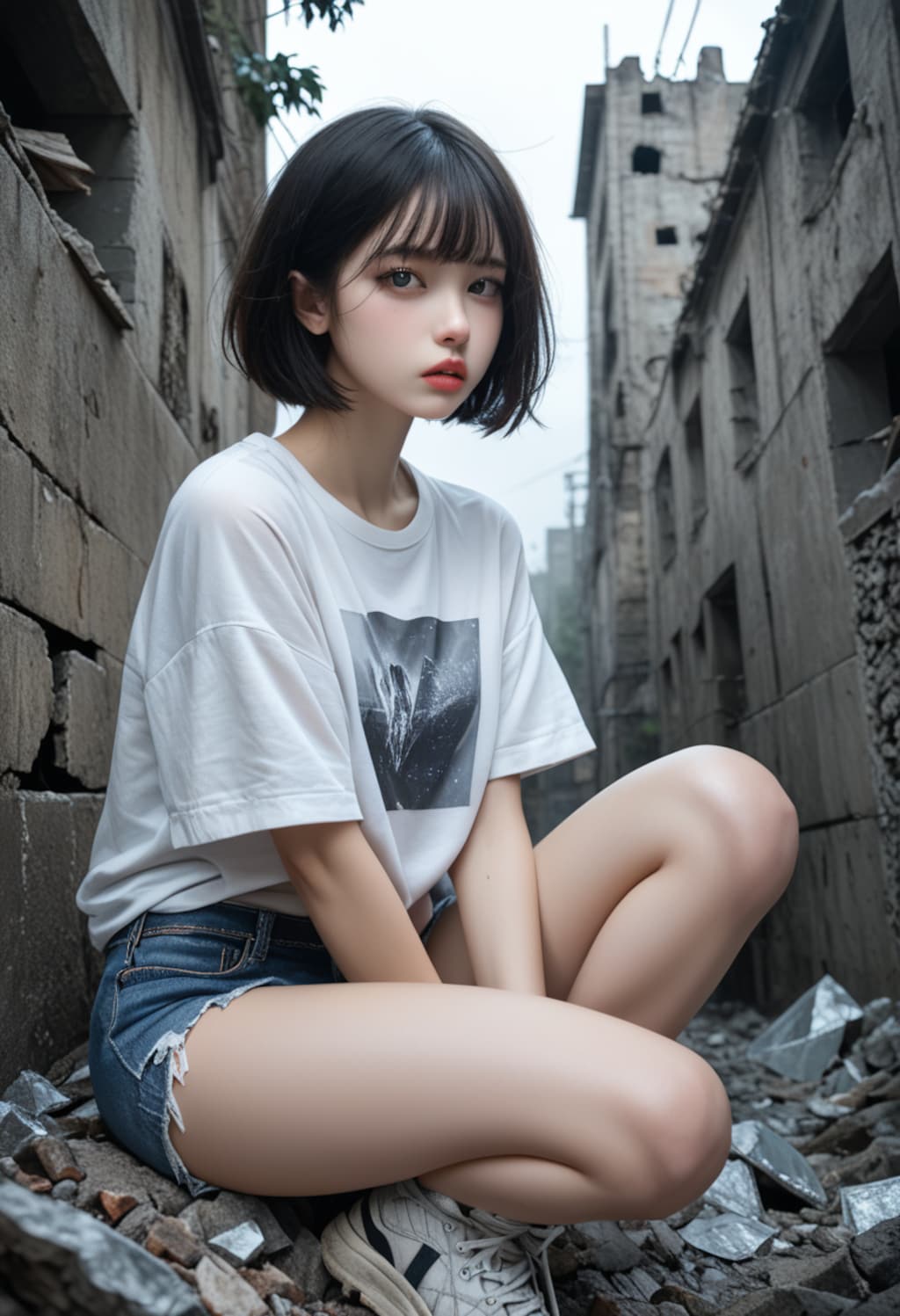 廃墟の美少女