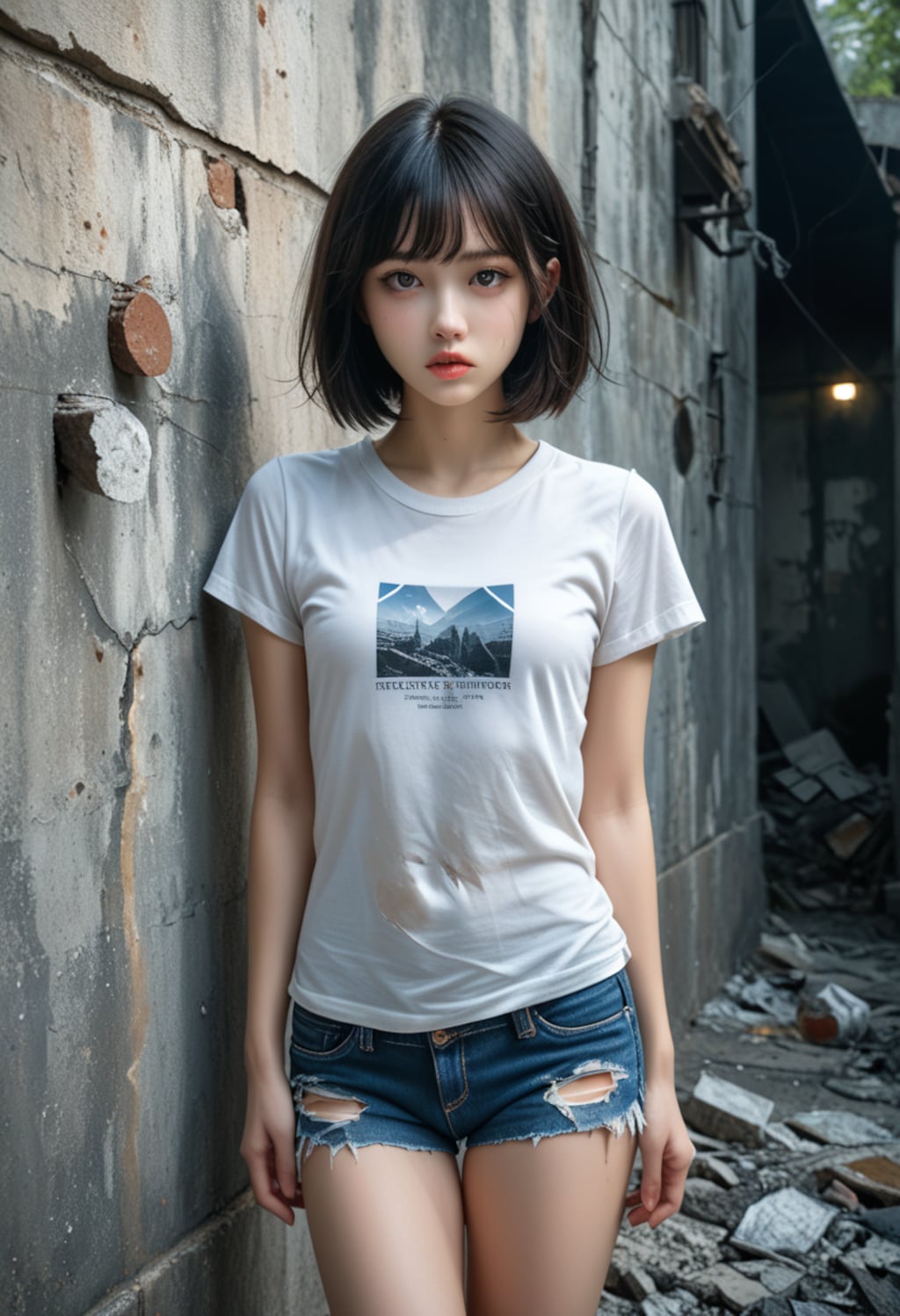 廃墟の美少女
