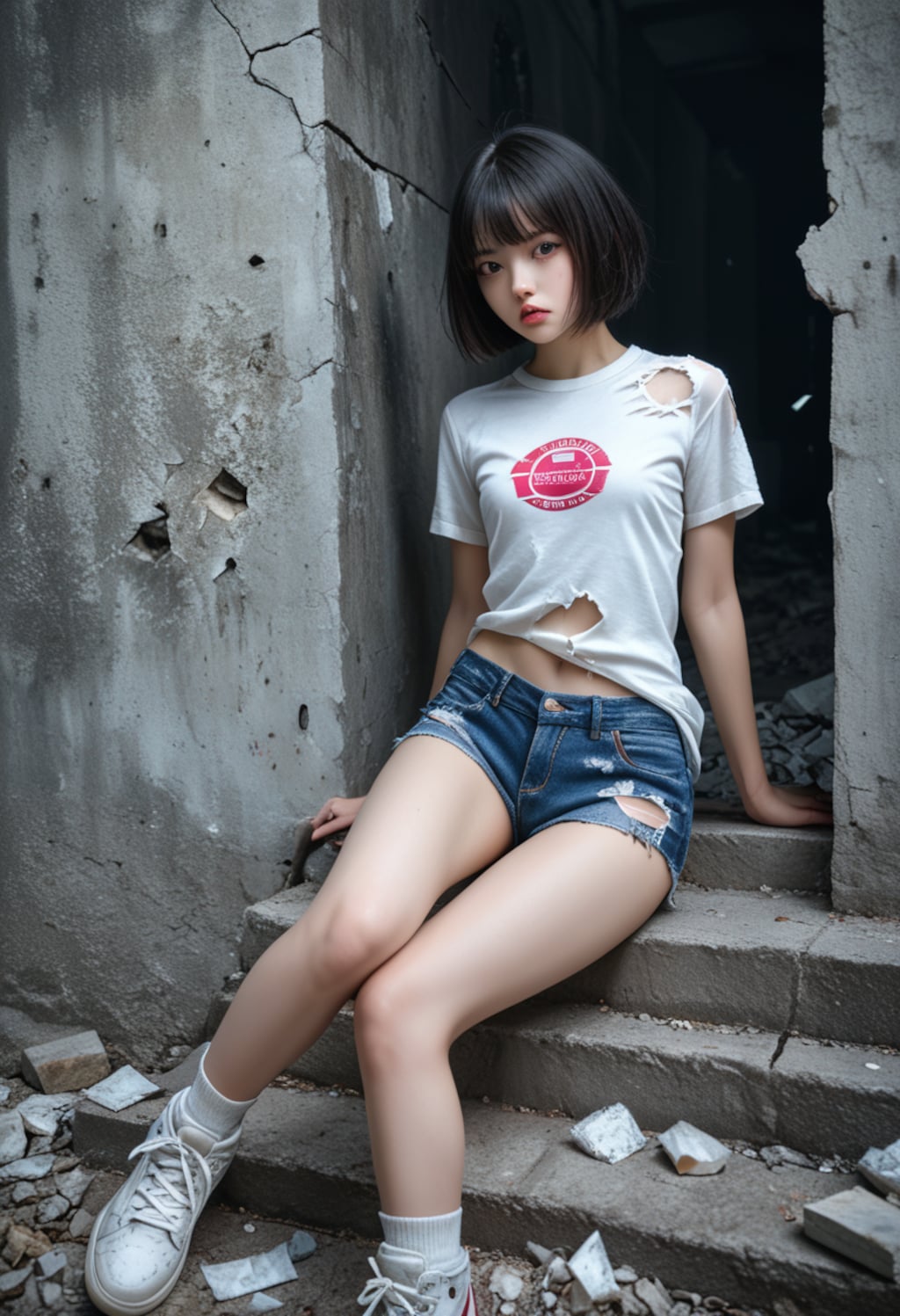 廃墟の美少女