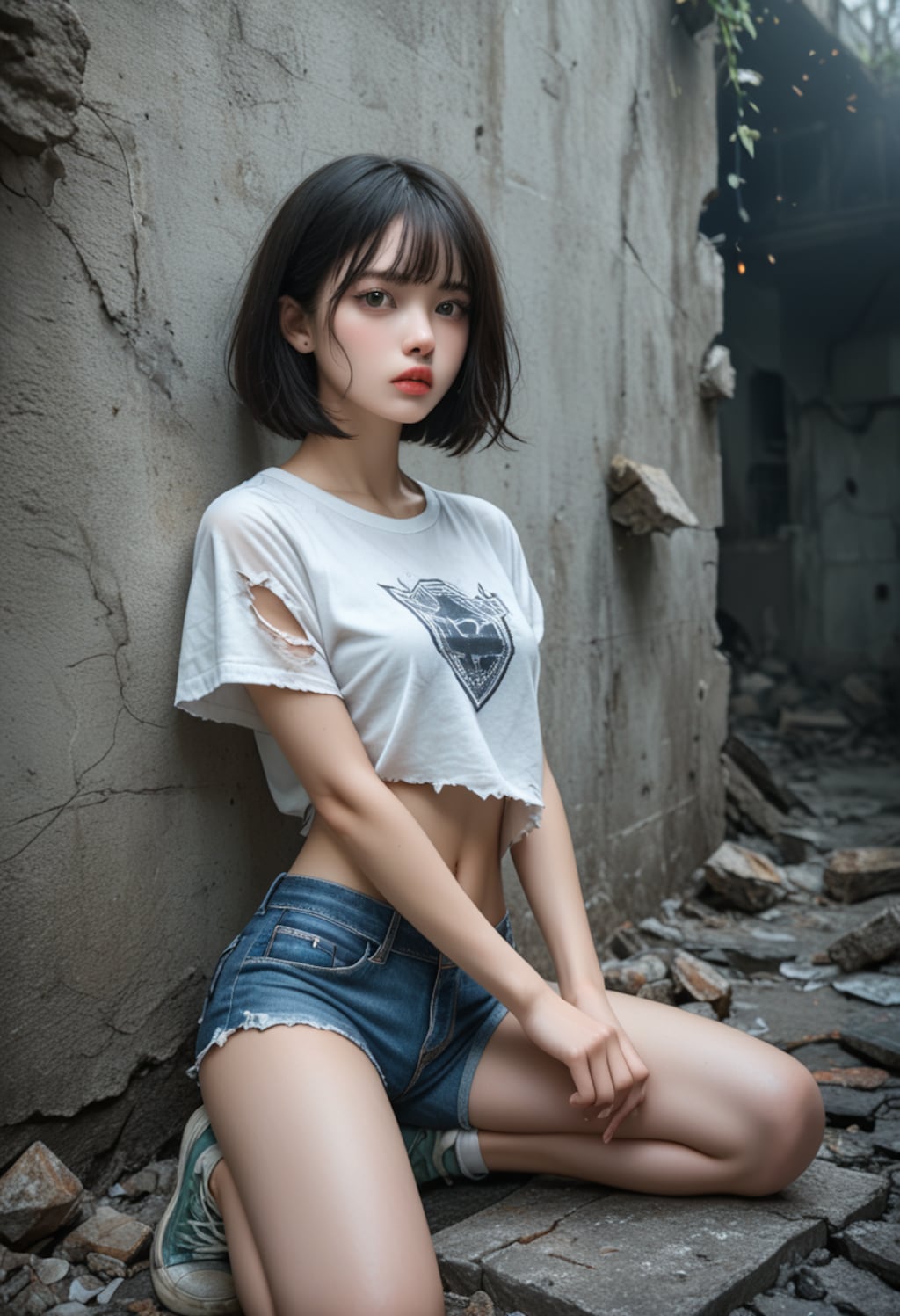 廃墟の美少女