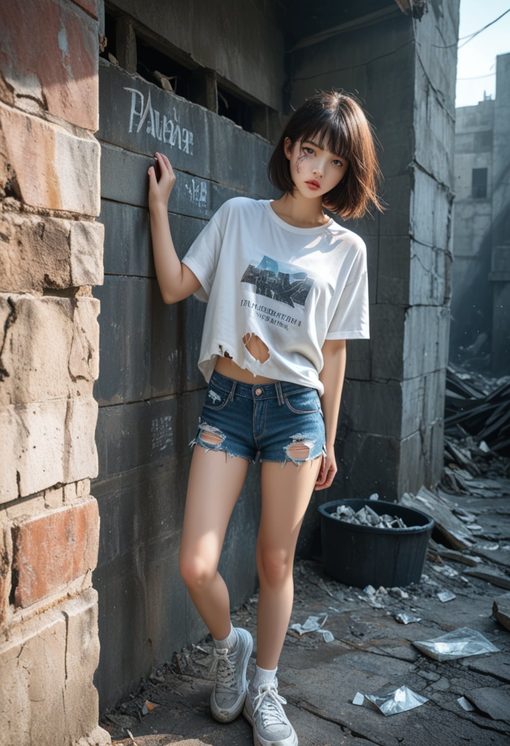 廃墟の美少女