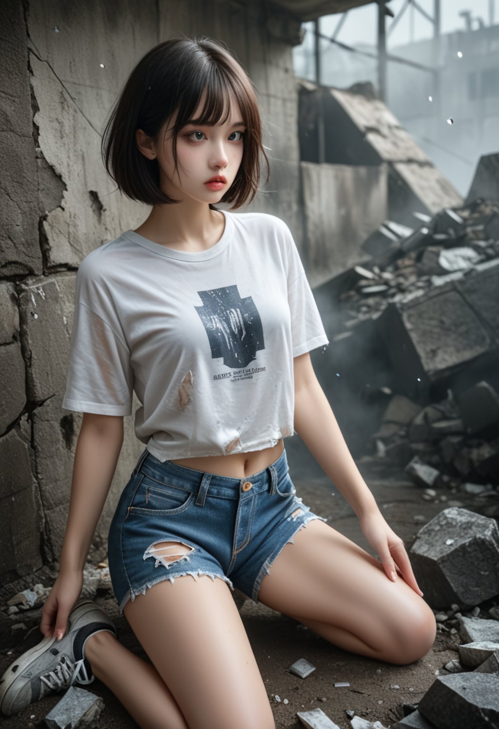 廃墟の美少女